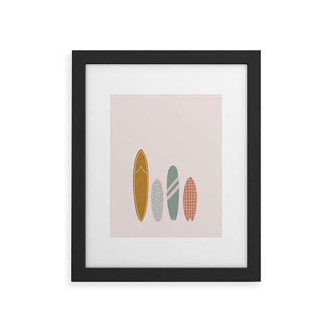 Menina Lisboa Summer Cool Surfboards Framed Art Print