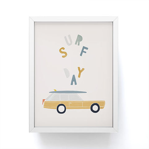 Menina Lisboa Summer Surf Day Framed Mini Art Print Square