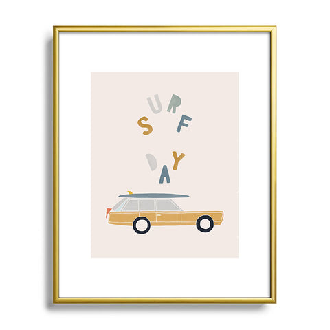 Menina Lisboa Summer Surf Day Metal Framed Art Print