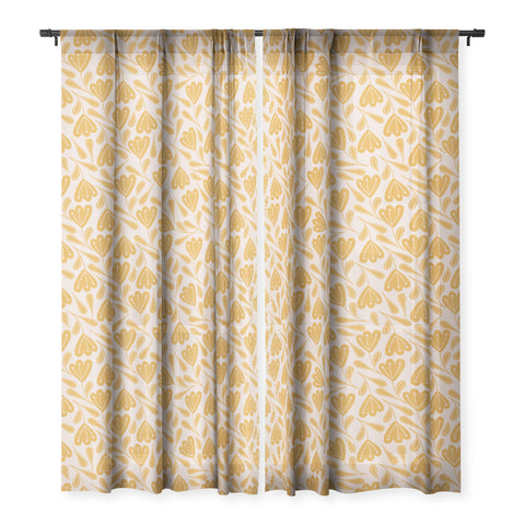 Menina Lisboa Sweet Yellow Flowers Sheer Non Repeat