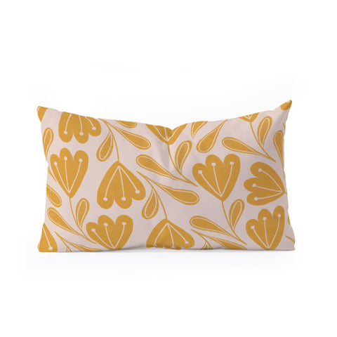 Menina Lisboa Sweet Yellow Flowers Oblong Throw Pillow