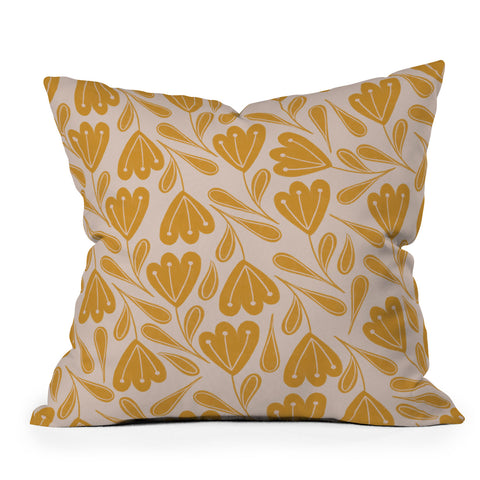Menina Lisboa Sweet Yellow Flowers Outdoor Throw Pillow