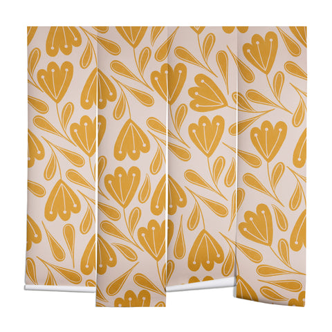 Menina Lisboa Sweet Yellow Flowers Wall Mural