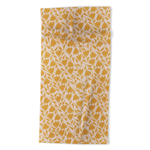 Menina Lisboa Sweet Yellow Flowers Beach Towel