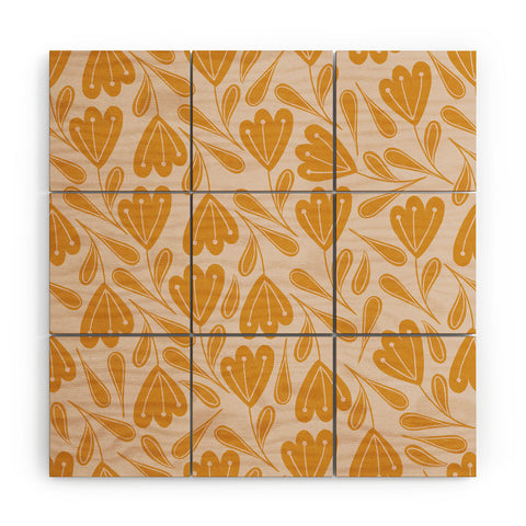 Menina Lisboa Sweet Yellow Flowers Wood Wall Mural