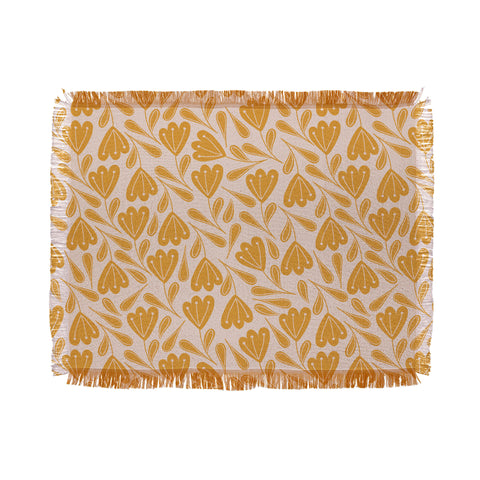 Menina Lisboa Sweet Yellow Flowers Throw Blanket