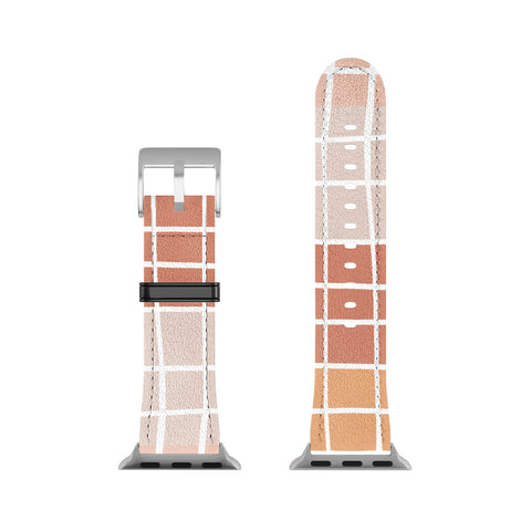 Menina Lisboa Terracotta Color Block Stripes Apple Watch Band