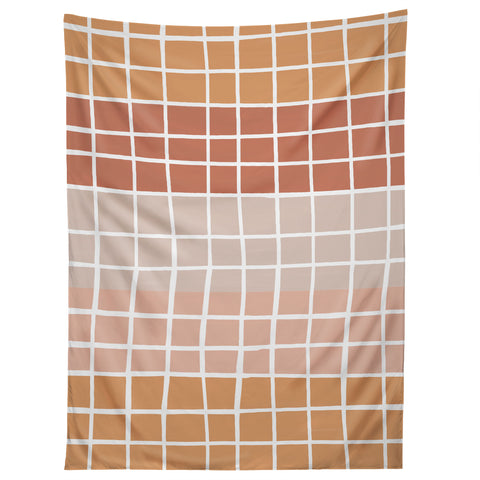 Menina Lisboa Terracotta Color Block Stripes Tapestry
