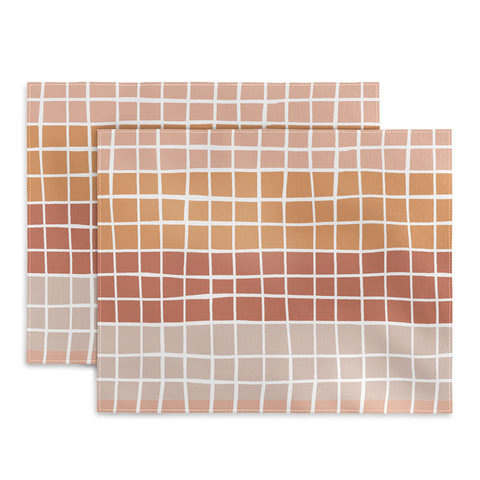 Menina Lisboa Terracotta Color Block Stripes Placemat