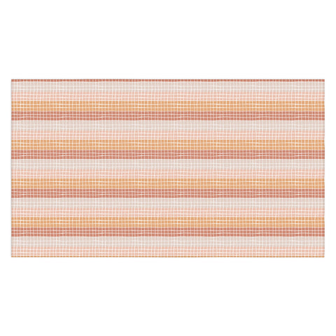 Menina Lisboa Terracotta Color Block Stripes Tablecloth