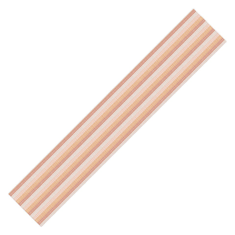 Menina Lisboa Terracotta Color Block Stripes Table Runner
