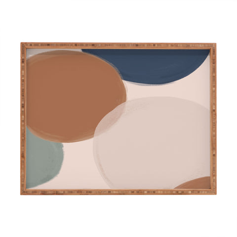 Menina Lisboa Terracotta Modern Abstract Rectangular Tray