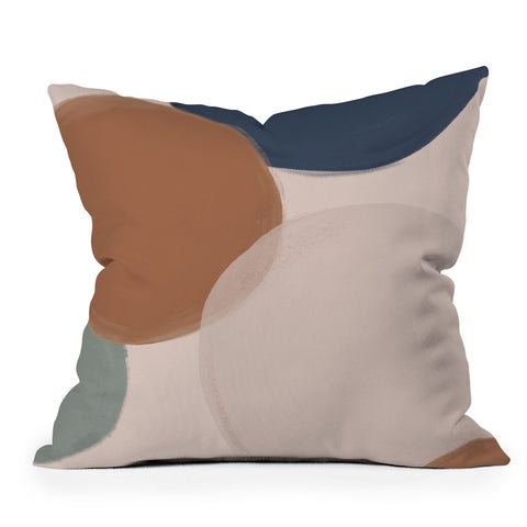 Menina Lisboa Terracotta Modern Abstract Outdoor Throw Pillow