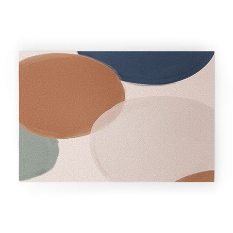 Menina Lisboa Terracotta Modern Abstract Welcome Mat