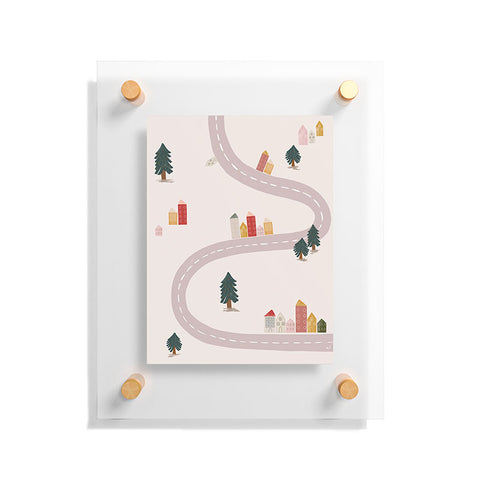 Menina Lisboa Tiny Scandinavian Houses Floating Acrylic Print