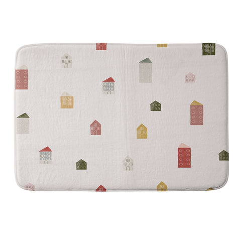 Menina Lisboa Tiny Scandinavian Houses Memory Foam Bath Mat