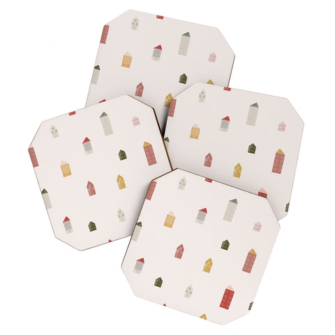 Menina Lisboa Tiny Scandinavian Houses Coaster Set