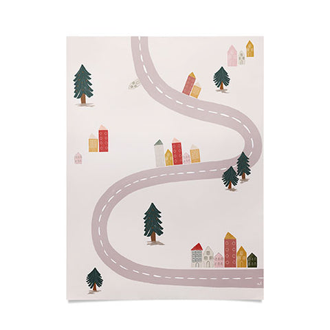 Menina Lisboa Tiny Scandinavian Houses Poster