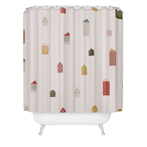 Menina Lisboa Tiny Scandinavian Houses Shower Curtain