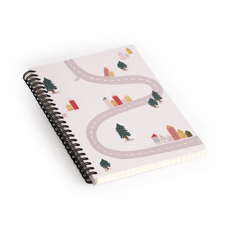 Menina Lisboa Tiny Scandinavian Houses Spiral Notebook