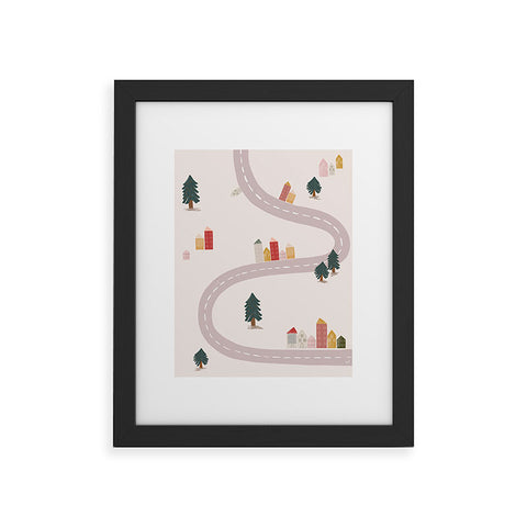 Menina Lisboa Tiny Scandinavian Houses Framed Art Print