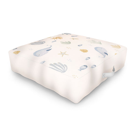 Menina Lisboa Under the Deep Sea Outdoor Floor Cushion
