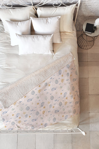 Menina Lisboa Under the Deep Sea Fleece Throw Blanket