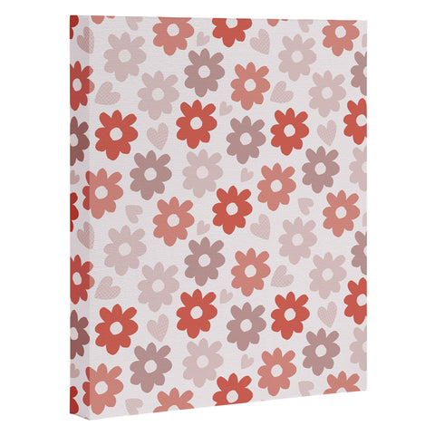 Menina Lisboa Valentines Flowers Art Canvas