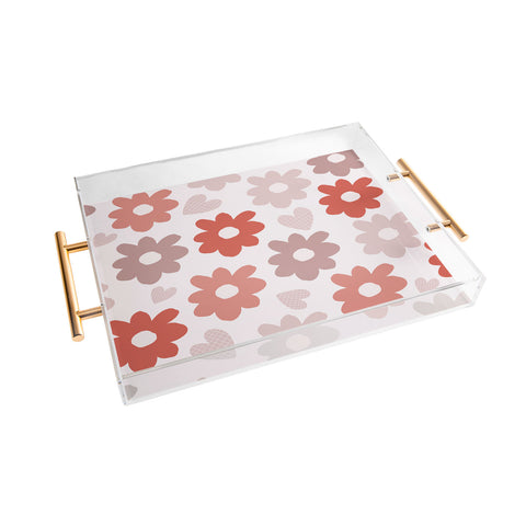 Menina Lisboa Valentines Flowers Acrylic Tray