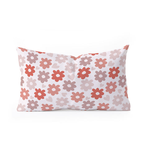 Menina Lisboa Valentines Flowers Oblong Throw Pillow