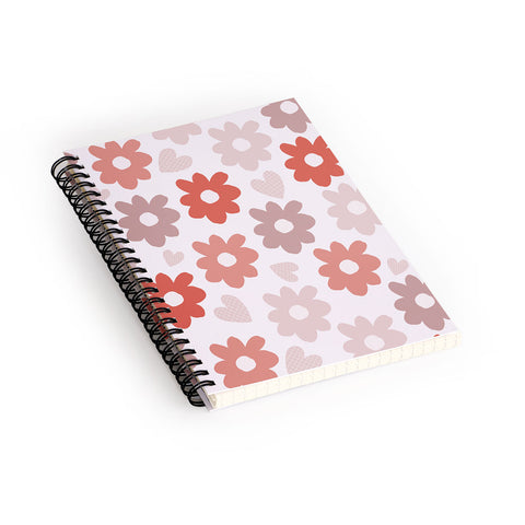 Menina Lisboa Valentines Flowers Spiral Notebook