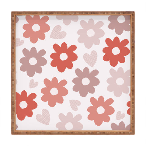 Menina Lisboa Valentines Flowers Square Tray
