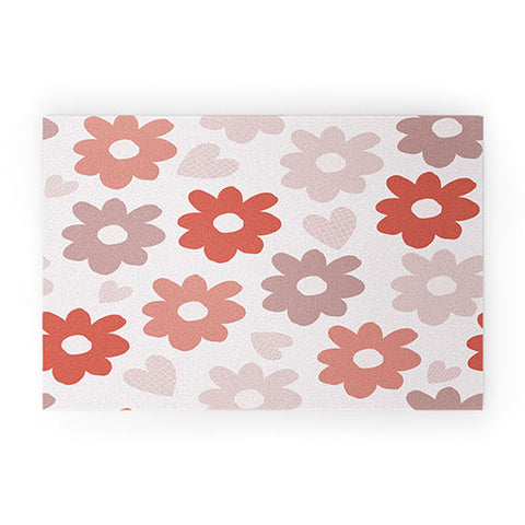 Menina Lisboa Valentines Flowers Welcome Mat