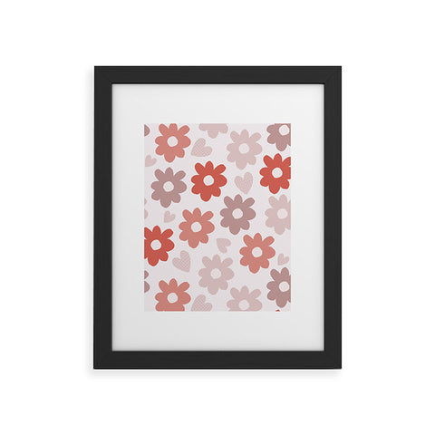 Menina Lisboa Valentines Flowers Framed Art Print