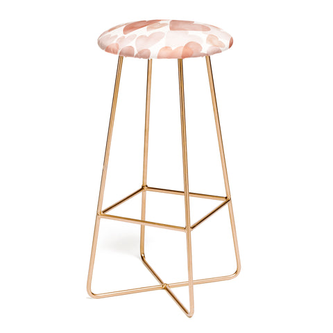 Menina Lisboa Watercolor Red Hearts Bar Stool