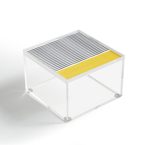 Menina Lisboa Watercolour Stripes Mustard Acrylic Box