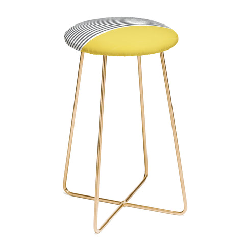 Menina Lisboa Watercolour Stripes Mustard Counter Stool