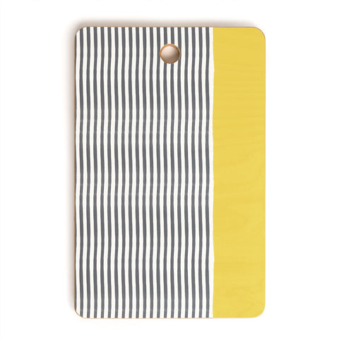 Menina Lisboa Watercolour Stripes Mustard Cutting Board Rectangle