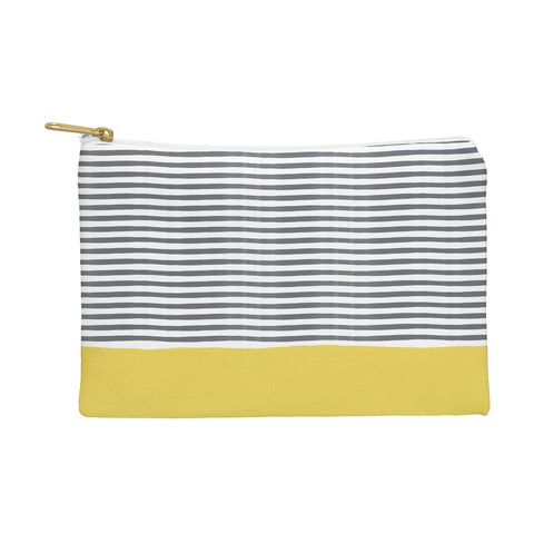 Menina Lisboa Watercolour Stripes Mustard Pouch