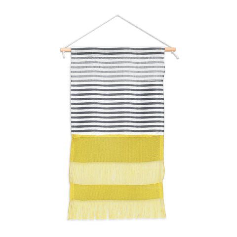 Menina Lisboa Watercolour Stripes Mustard Wall Hanging Portrait