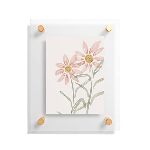 Menina Lisboa Wild Pink Daisies Floating Acrylic Print