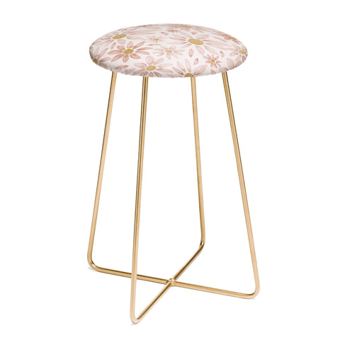 Menina Lisboa Wild Pink Daisies Counter Stool