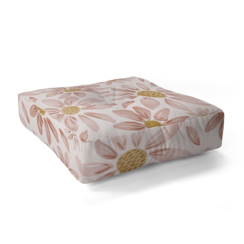Menina Lisboa Wild Pink Daisies Floor Pillow Square