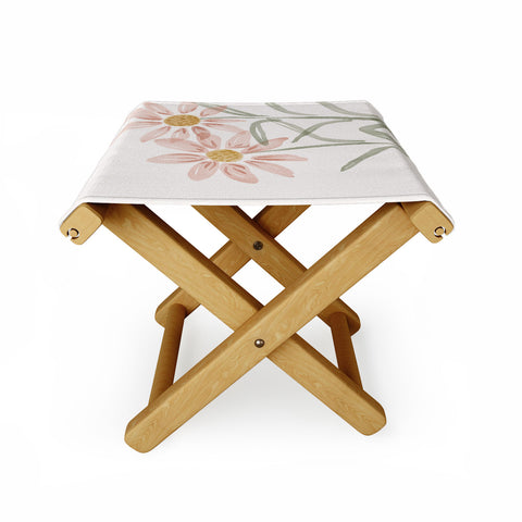 Menina Lisboa Wild Pink Daisies Folding Stool
