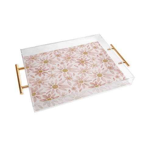 Menina Lisboa Wild Pink Daisies Acrylic Tray