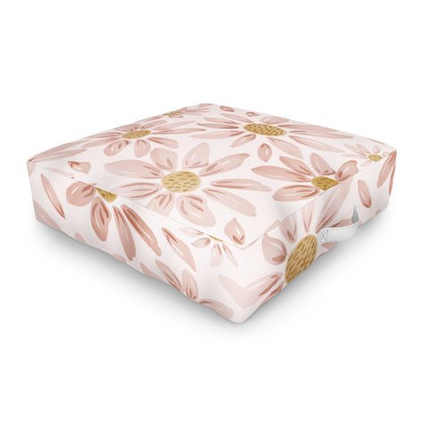 Menina Lisboa Wild Pink Daisies Outdoor Floor Cushion