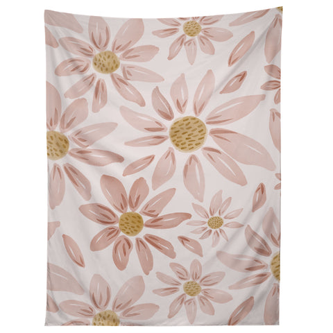 Menina Lisboa Wild Pink Daisies Tapestry