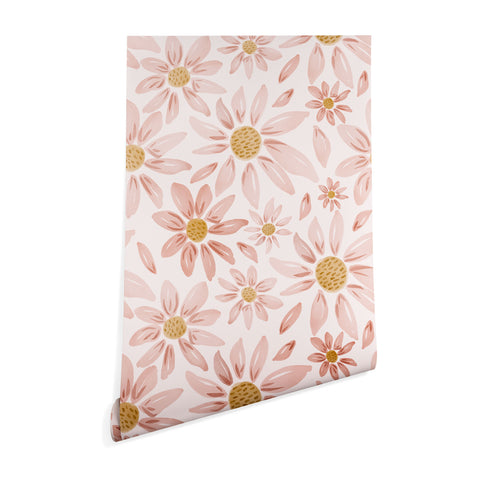 Menina Lisboa Wild Pink Daisies Wallpaper