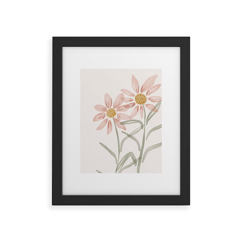 Menina Lisboa Wild Pink Daisies Framed Art Print