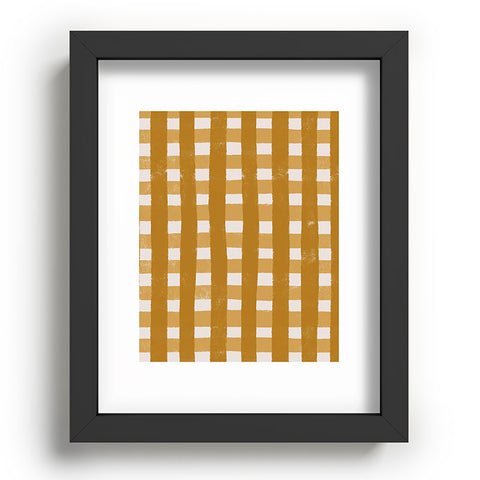 Menina Lisboa Yellow Checkers Recessed Framing Rectangle